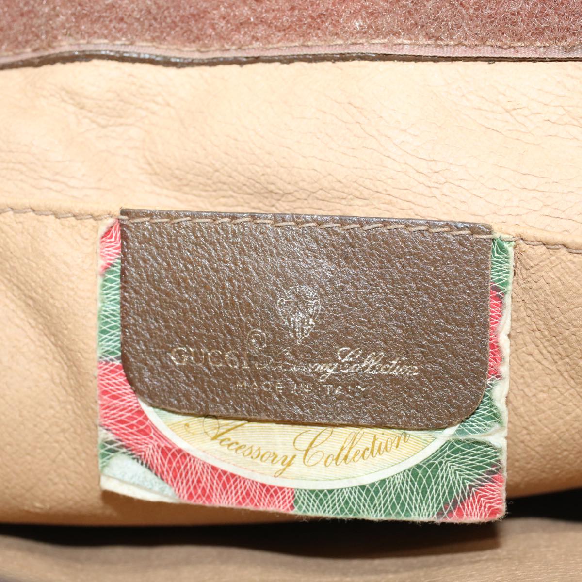 GUCCI GG Canvas Web Sherry Line Clutch Bag Beige Red Green 89 01 033 Auth ep1581