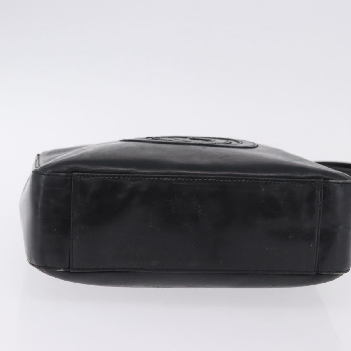 GUCCI Shoulder Bag Patent Black Auth ep15810
