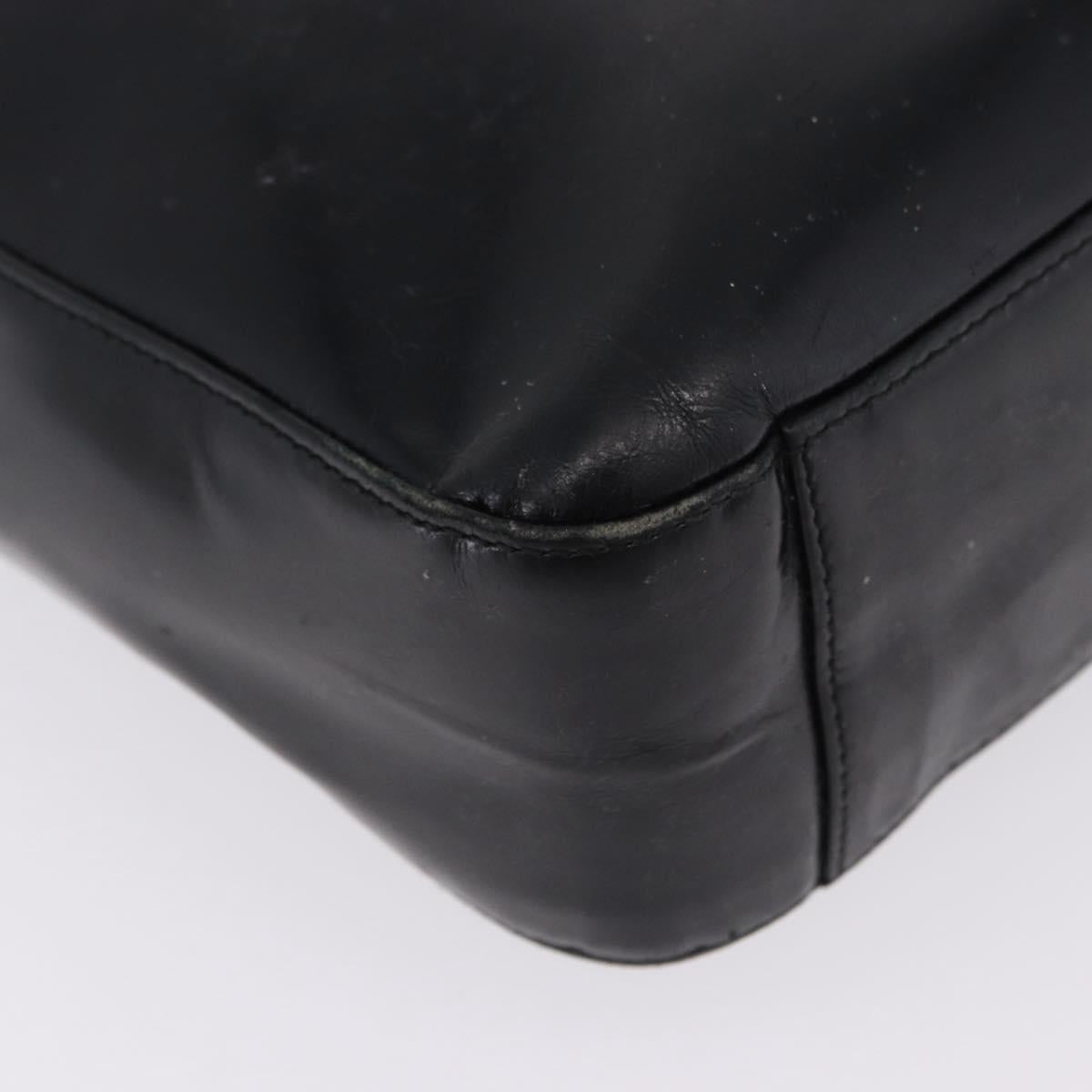 GUCCI Shoulder Bag Patent Black Auth ep15810