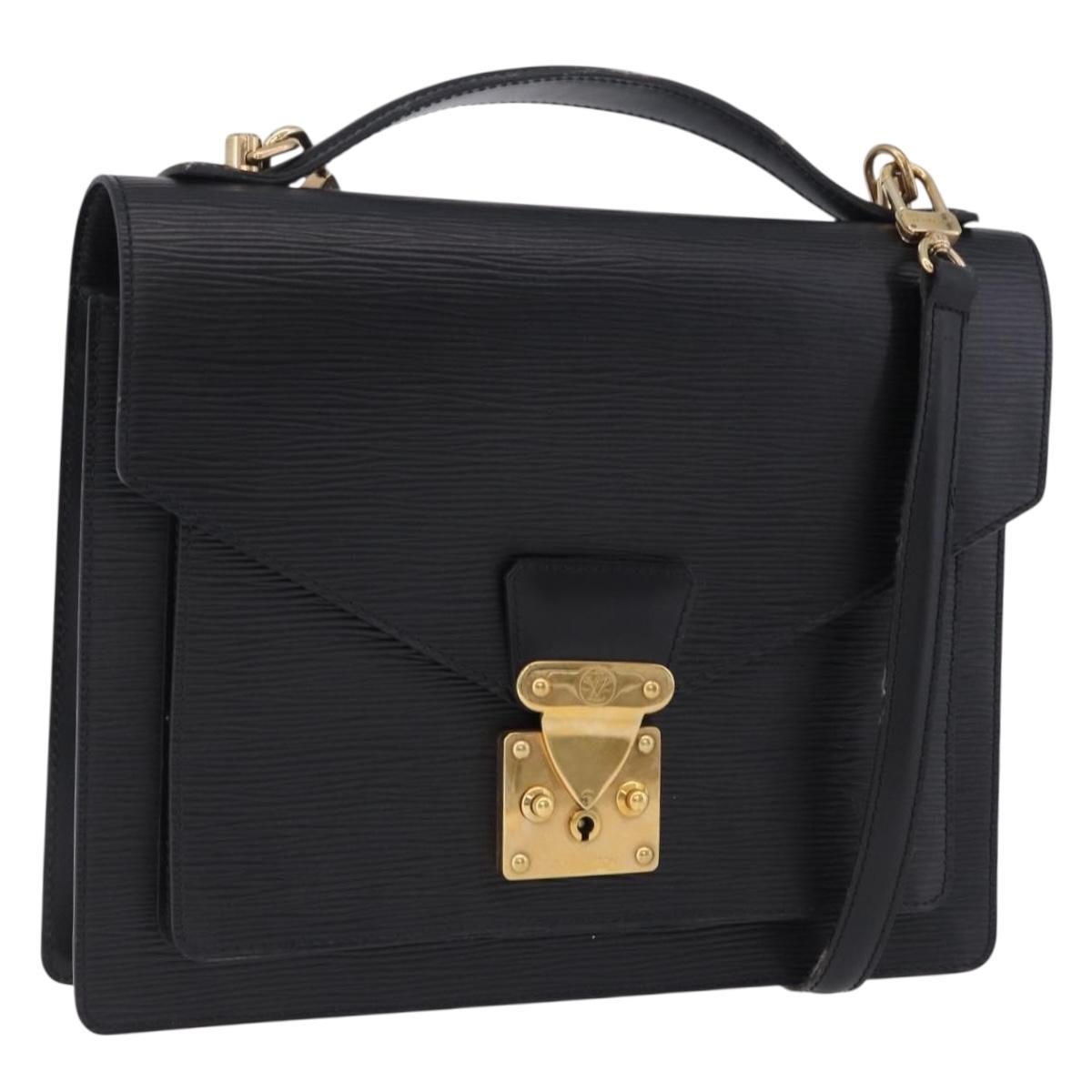 LOUIS VUITTON Epi Monceau Hand Bag Black M52122 LV Auth ep15816A