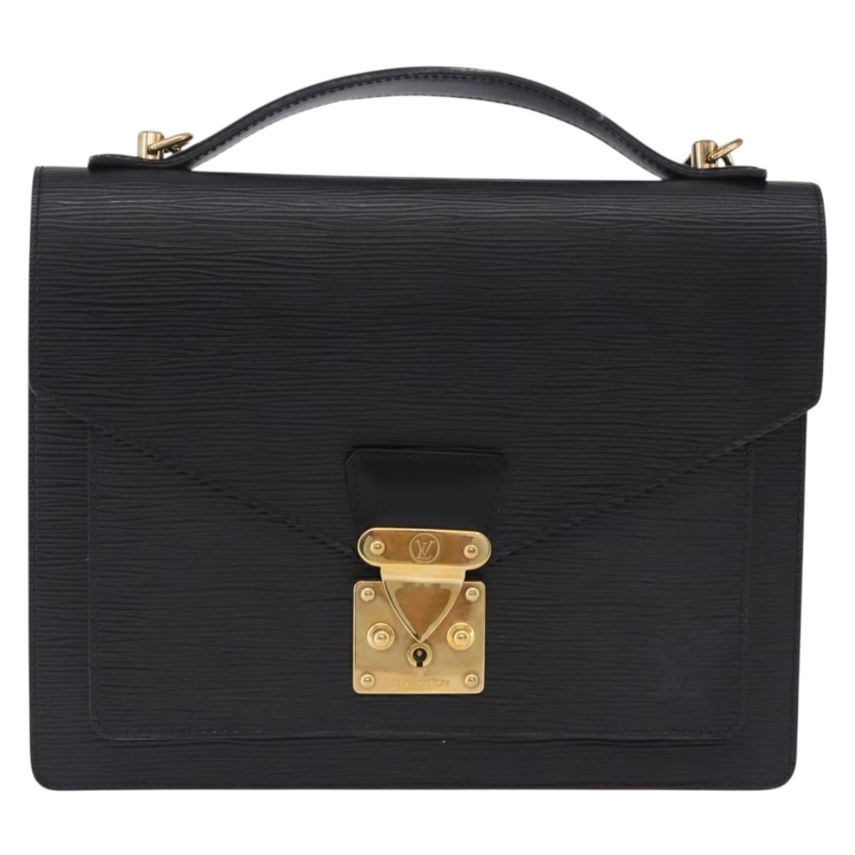 LOUIS VUITTON Epi Monceau Hand Bag Black M52122 LV Auth ep15816A