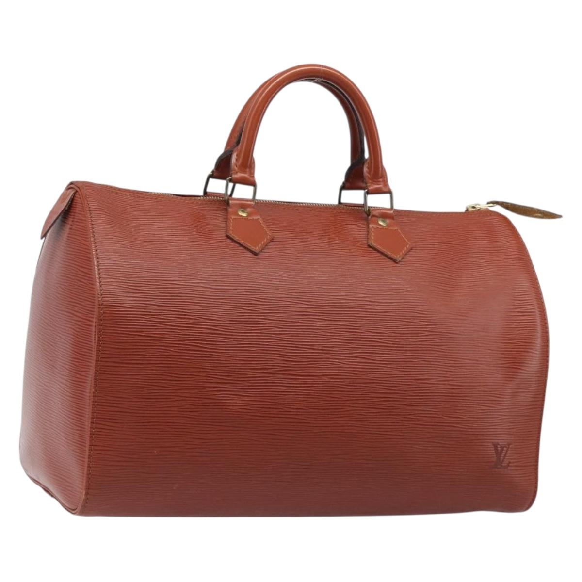 LOUIS VUITTON Epi Speedy 35 Hand Bag Brown M42993 LV Auth ep15819A