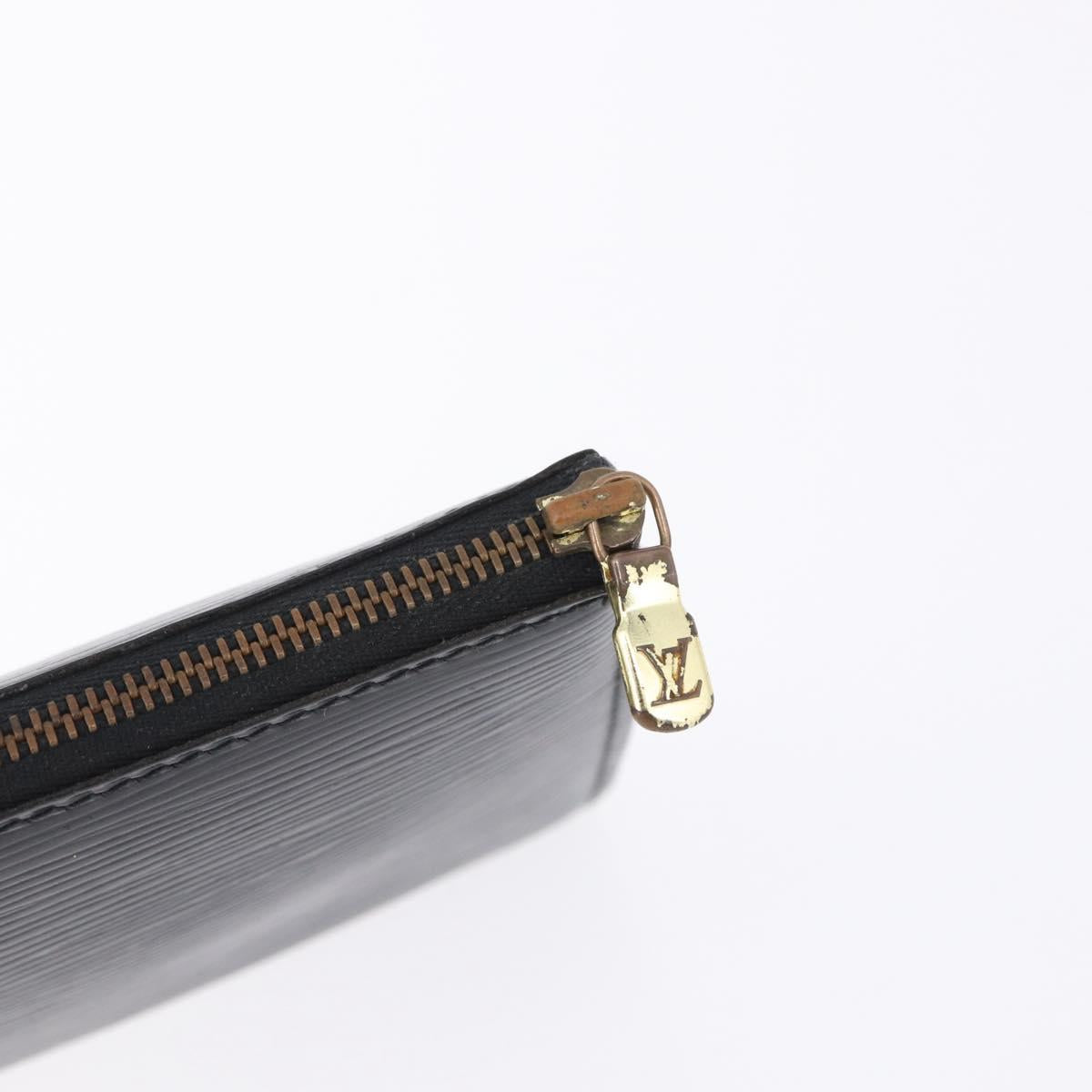 LOUIS VUITTON Epi Pochette Accessoires Accessory Pouch Black M52982 Auth ep15820
