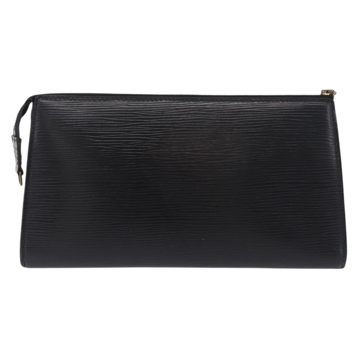 LOUIS VUITTON Epi Pochette Accessoires Accessory Pouch Black M52982 Auth ep15820
