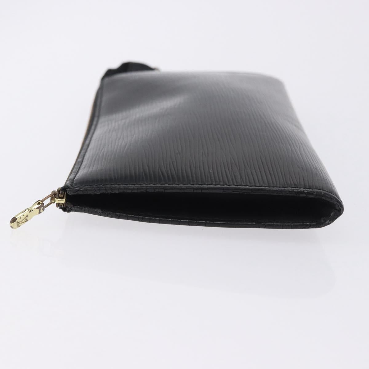 LOUIS VUITTON Epi Pochette Accessoires Accessory Pouch Black M52982 Auth ep15820