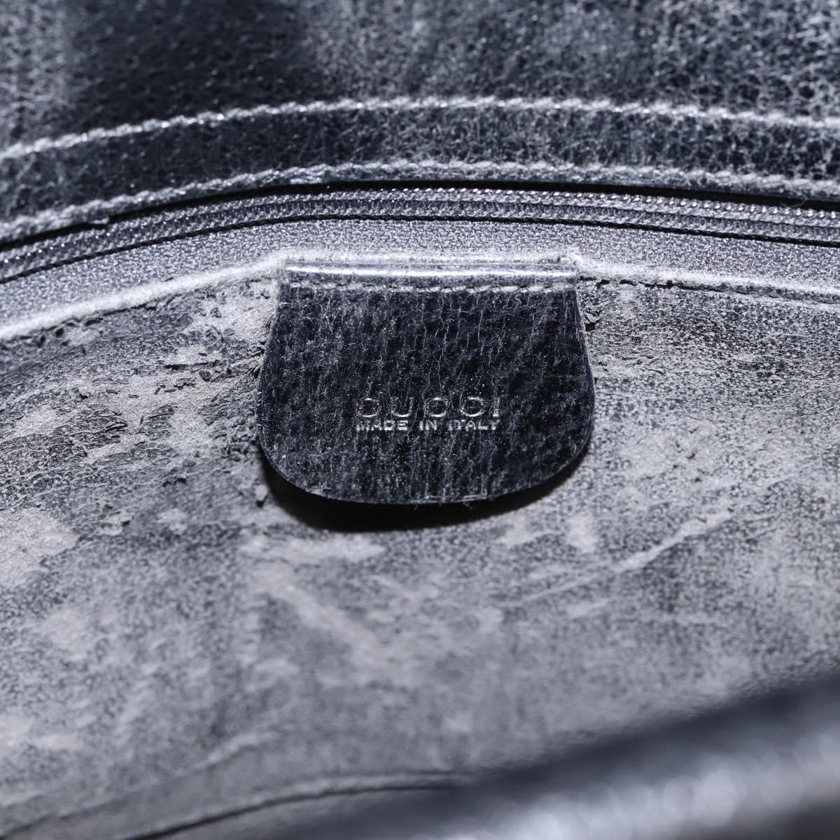 GUCCI Hand Bag Leather Black 002 1793 0463 Auth ep15822