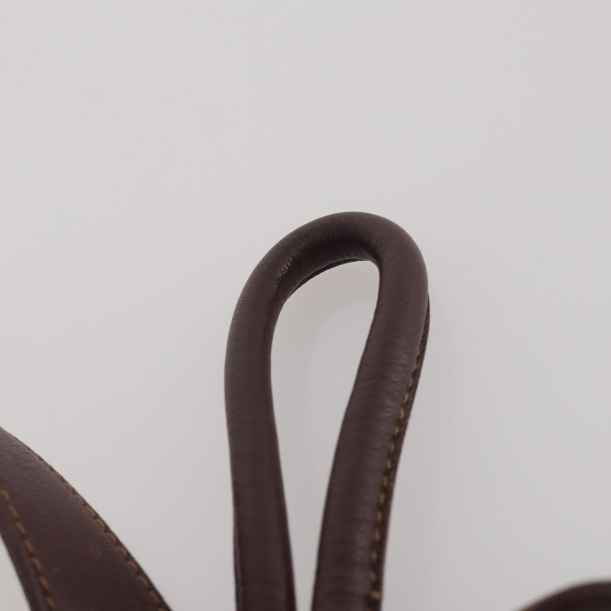 LOEWE Backpack Leather Bordeaux Gold Tone Auth ep15823