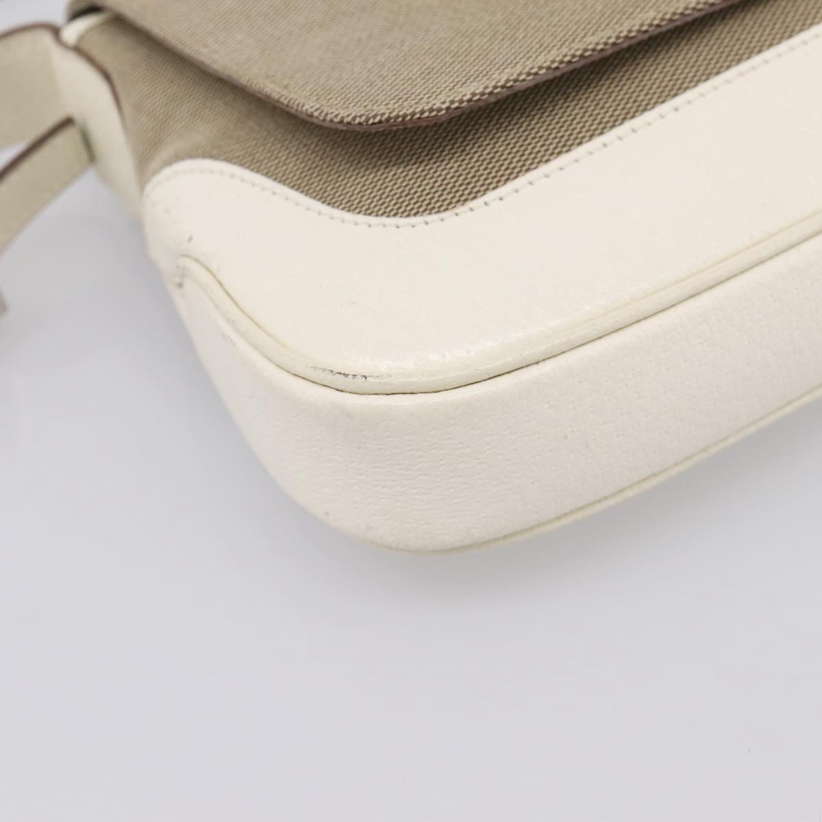GUCCI Jackie Shoulder Bag Canvas Beige Silver 001 3824 Auth ep15824A
