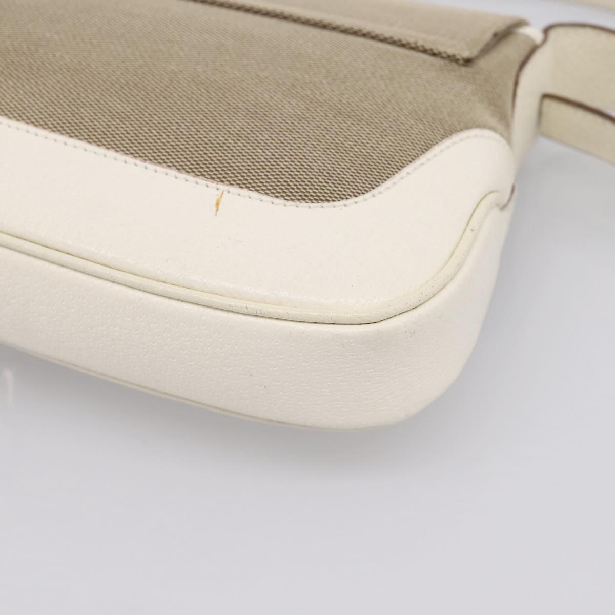 GUCCI Jackie Shoulder Bag Canvas Beige Silver 001 3824 Auth ep15824A