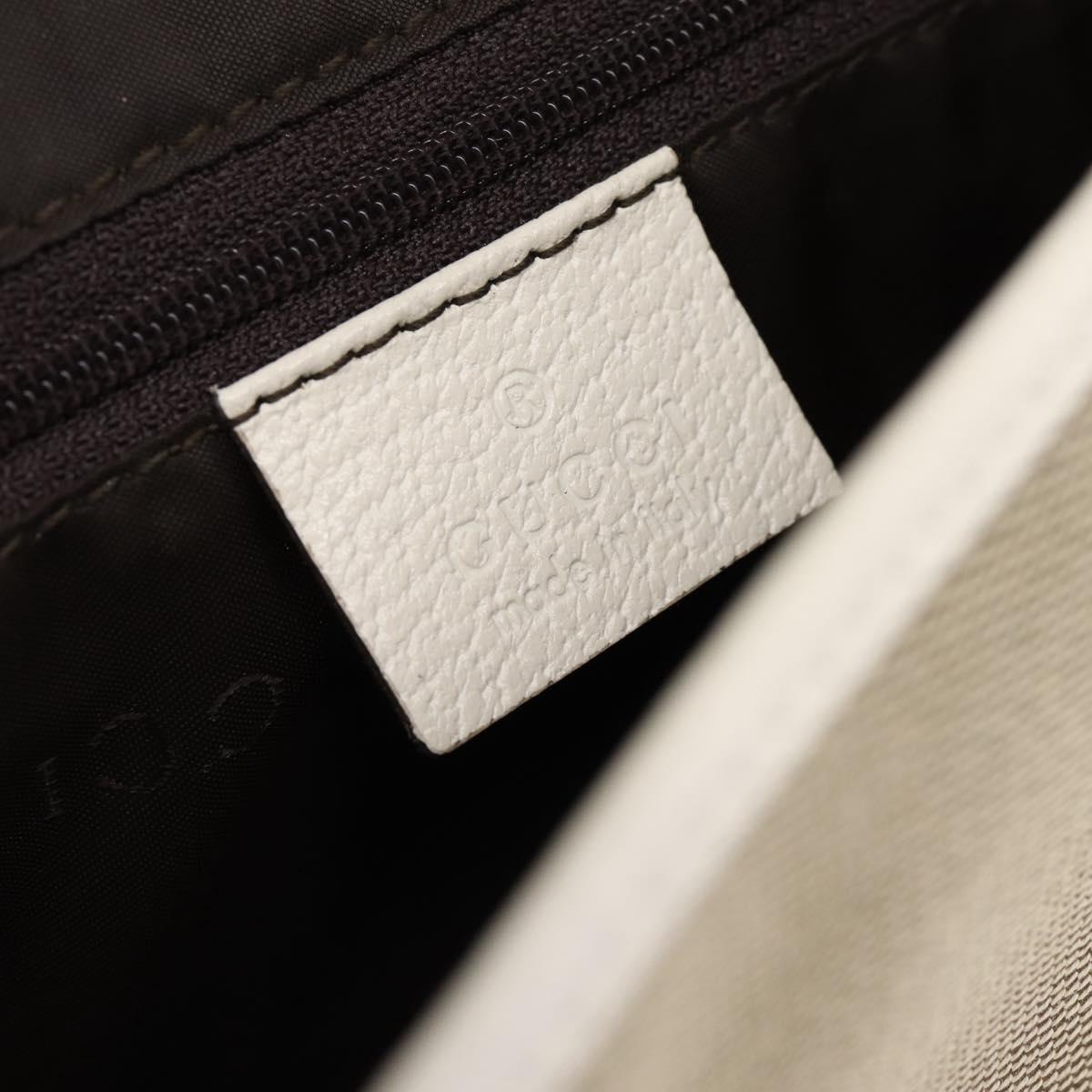 GUCCI Jackie Shoulder Bag Canvas Beige Silver 001 3824 Auth ep15824A