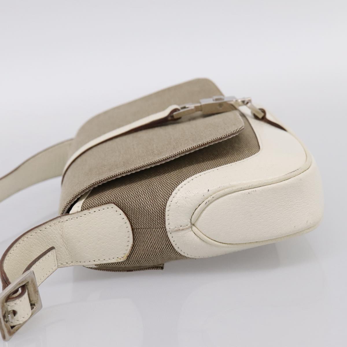 GUCCI Jackie Shoulder Bag Canvas Beige Silver 001 3824 Auth ep15824A