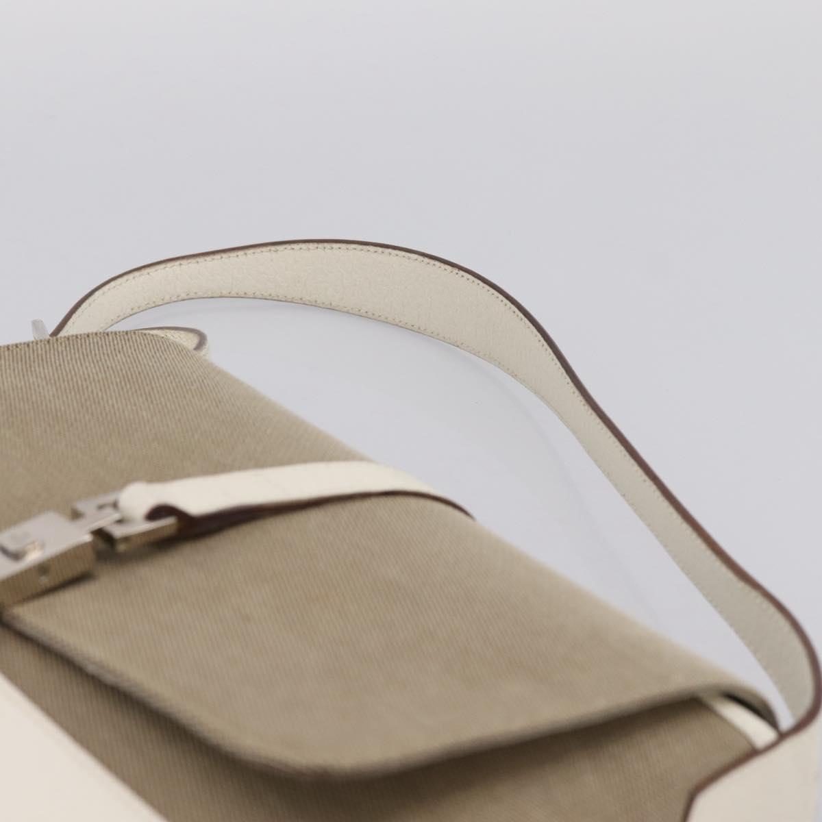 GUCCI Jackie Shoulder Bag Canvas Beige Silver 001 3824 Auth ep15824A
