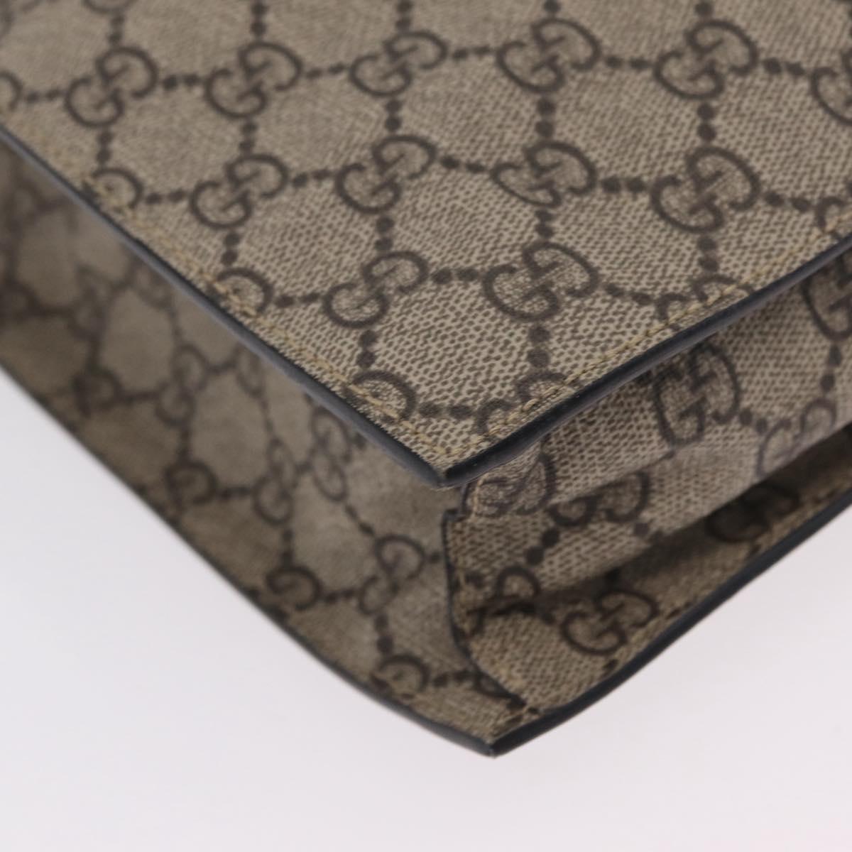 GUCCI GG Supreme Web Sherry Line Hand Bag PVC 2way Beige 456217 Auth ep15827A
