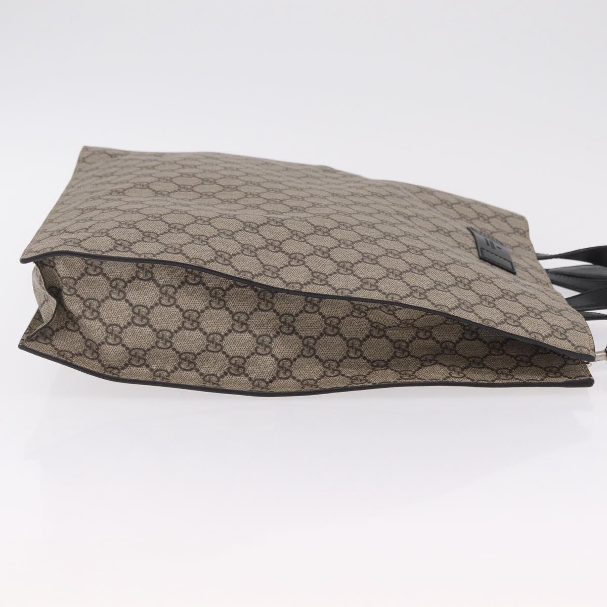 GUCCI GG Supreme Web Sherry Line Hand Bag PVC 2way Beige 456217 Auth ep15827A