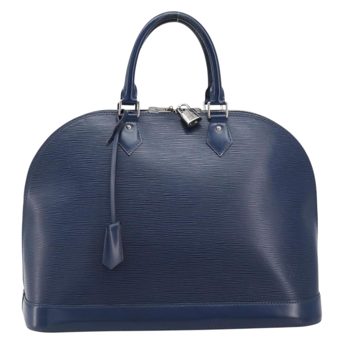 LOUIS VUITTON Epi Alma GM Hand Bag Andigo Blue M40628 LV Auth ep15831