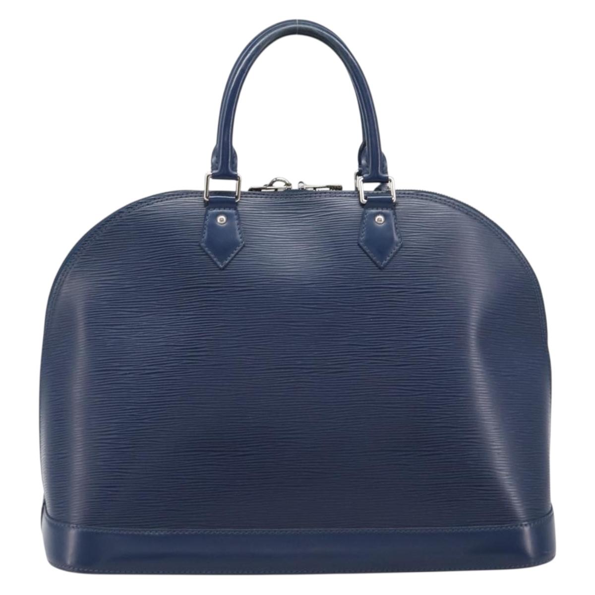 LOUIS VUITTON Epi Alma GM Hand Bag Andigo Blue M40628 LV Auth ep15831