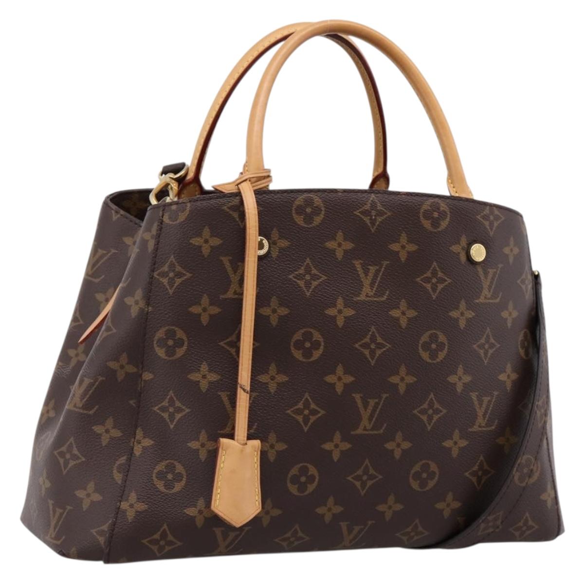 LOUIS VUITTON Monogram Montaigne MM Tote Bag 2way M41056 LV Auth ep15832V