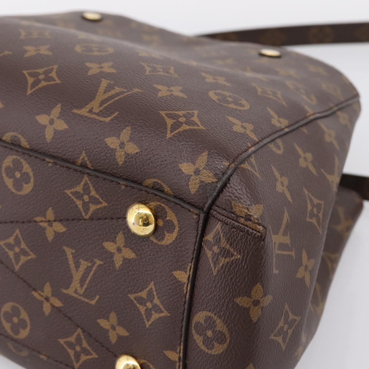 LOUIS VUITTON Monogram Montaigne MM Tote Bag 2way M41056 LV Auth ep15832V