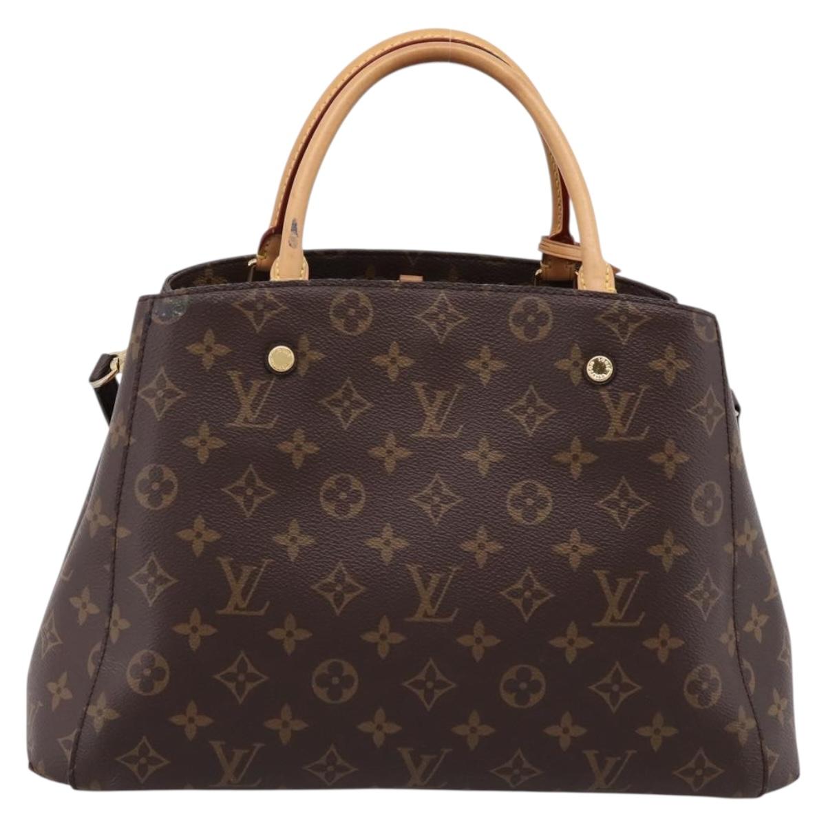 LOUIS VUITTON Monogram Montaigne MM Tote Bag 2way M41056 LV Auth ep15832V