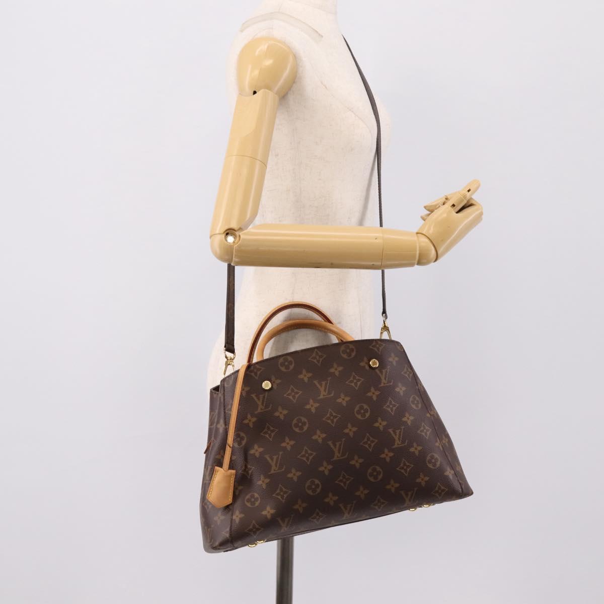 LOUIS VUITTON Monogram Montaigne MM Tote Bag 2way M41056 LV Auth ep15832V