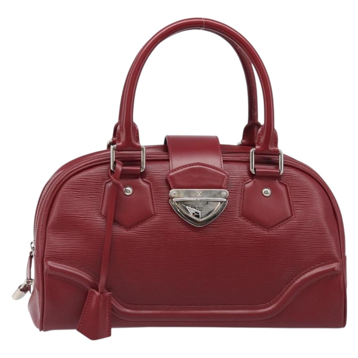 LOUIS VUITTON Epi Boring Montaigne GM Hand Bag Red M5931M LV Auth ep15834V