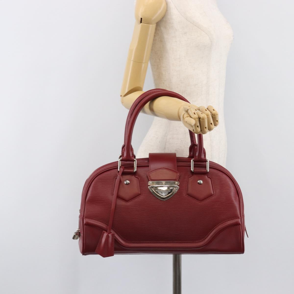 LOUIS VUITTON Epi Boring Montaigne GM Hand Bag Red M5931M LV Auth ep15834V