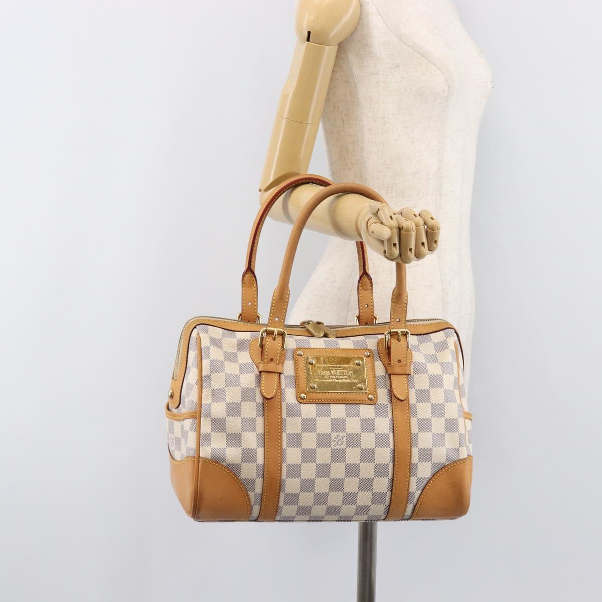 LOUIS VUITTON Damier Azur Berkeley Hand Bag N52001 LV Auth ep15835A