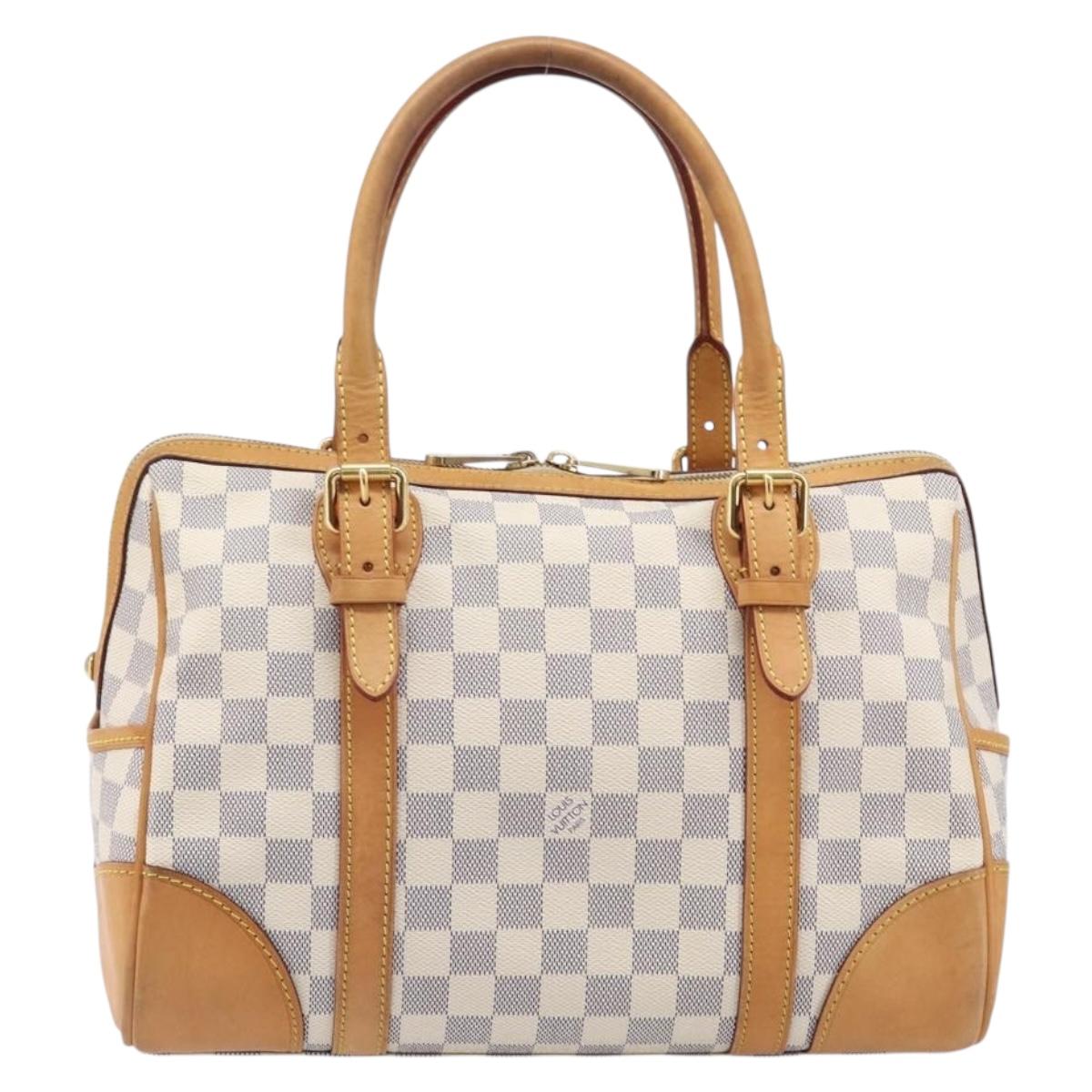 LOUIS VUITTON Damier Azur Berkeley Hand Bag N52001 LV Auth ep15835A