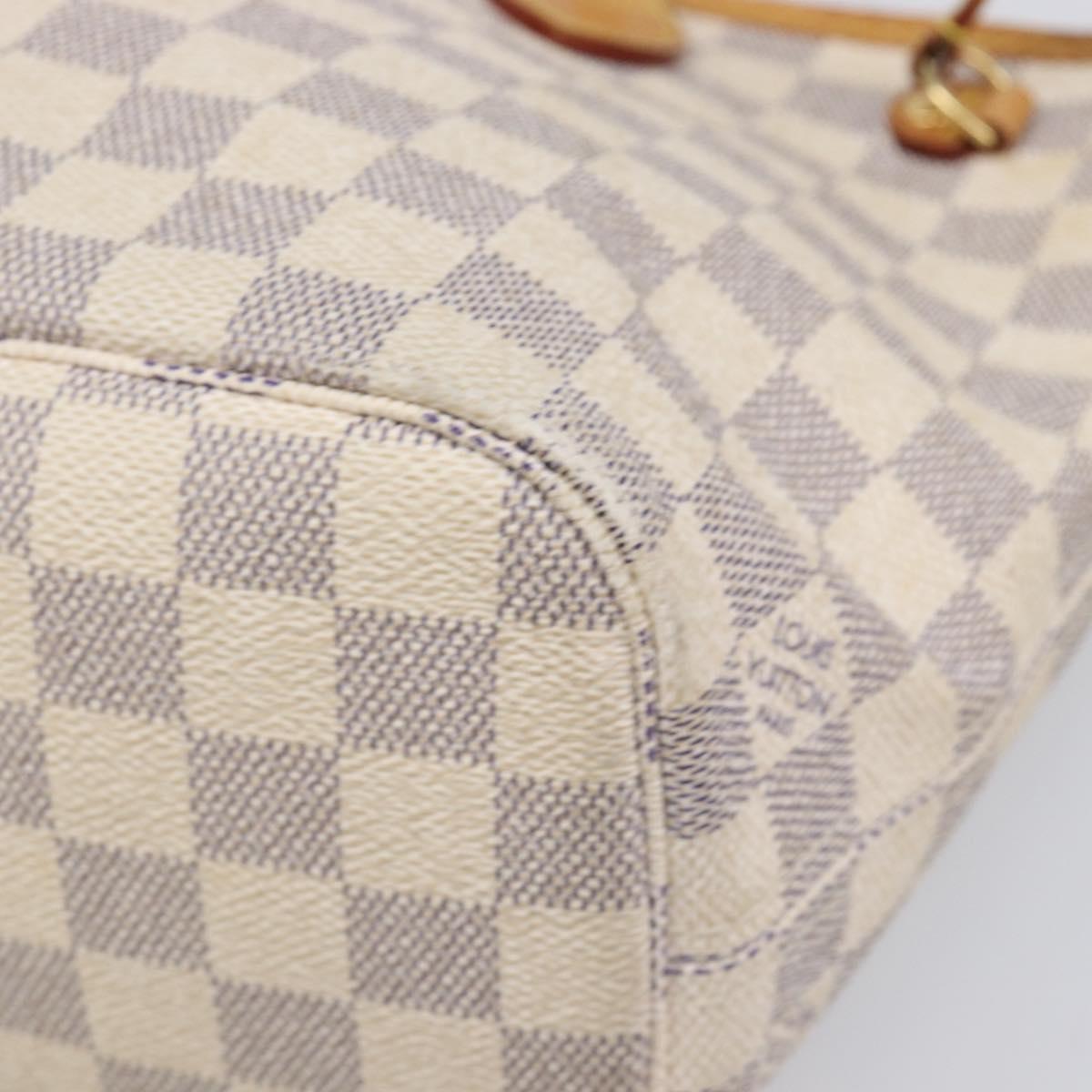 LOUIS VUITTON Damier Azur Neverfull PM Tote Bag N41362 LV Auth ep15839