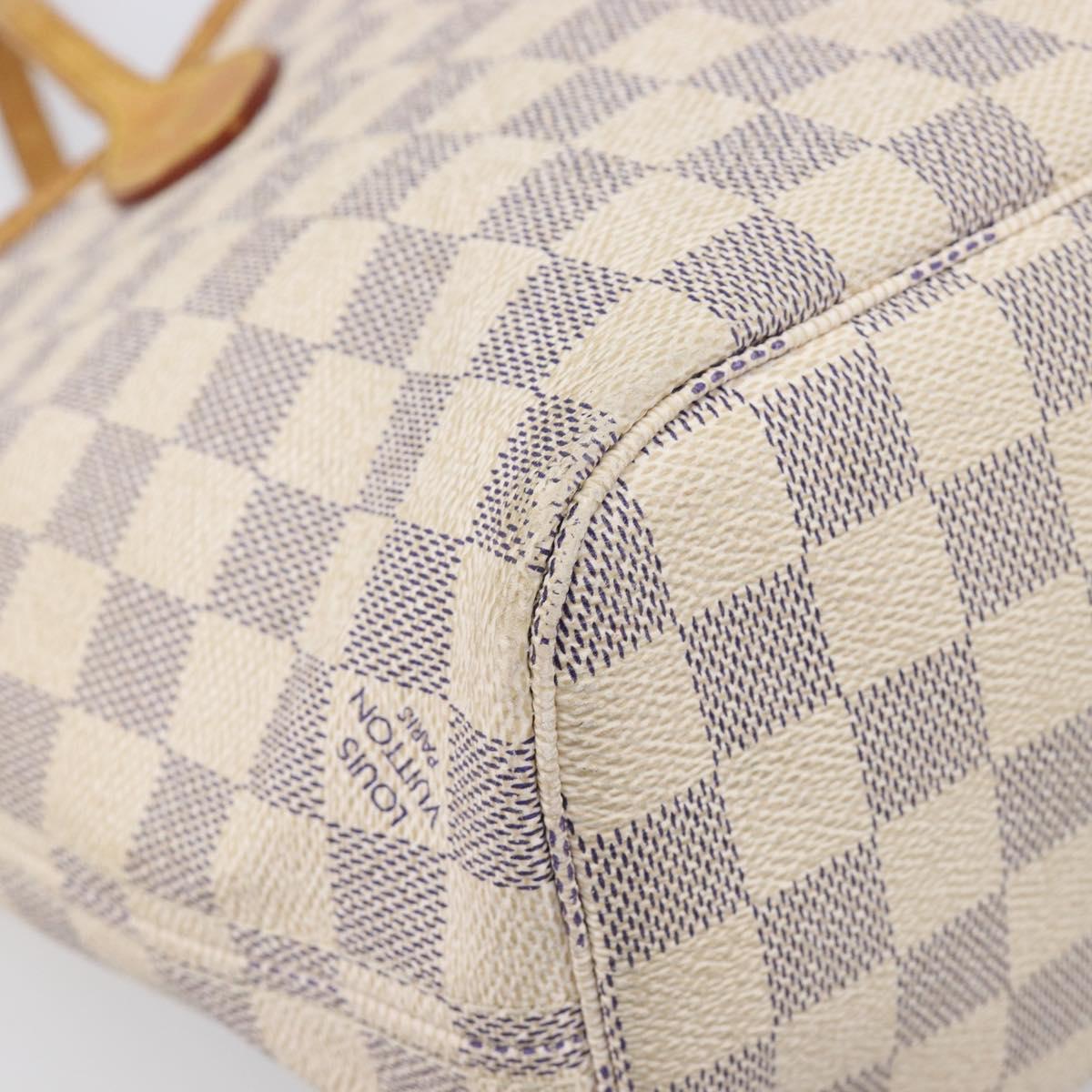 LOUIS VUITTON Damier Azur Neverfull PM Tote Bag N41362 LV Auth ep15839