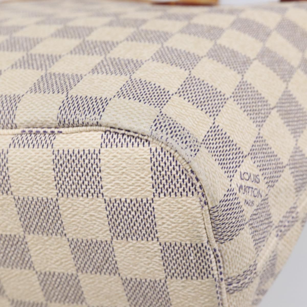 LOUIS VUITTON Damier Azur Neverfull PM Tote Bag N41362 LV Auth ep15839