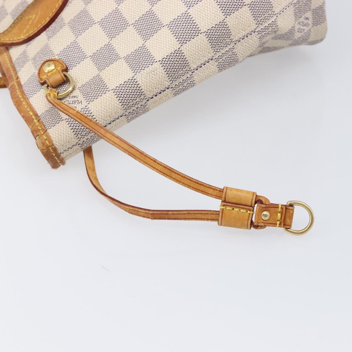 LOUIS VUITTON Damier Azur Neverfull PM Tote Bag N41362 LV Auth ep15839