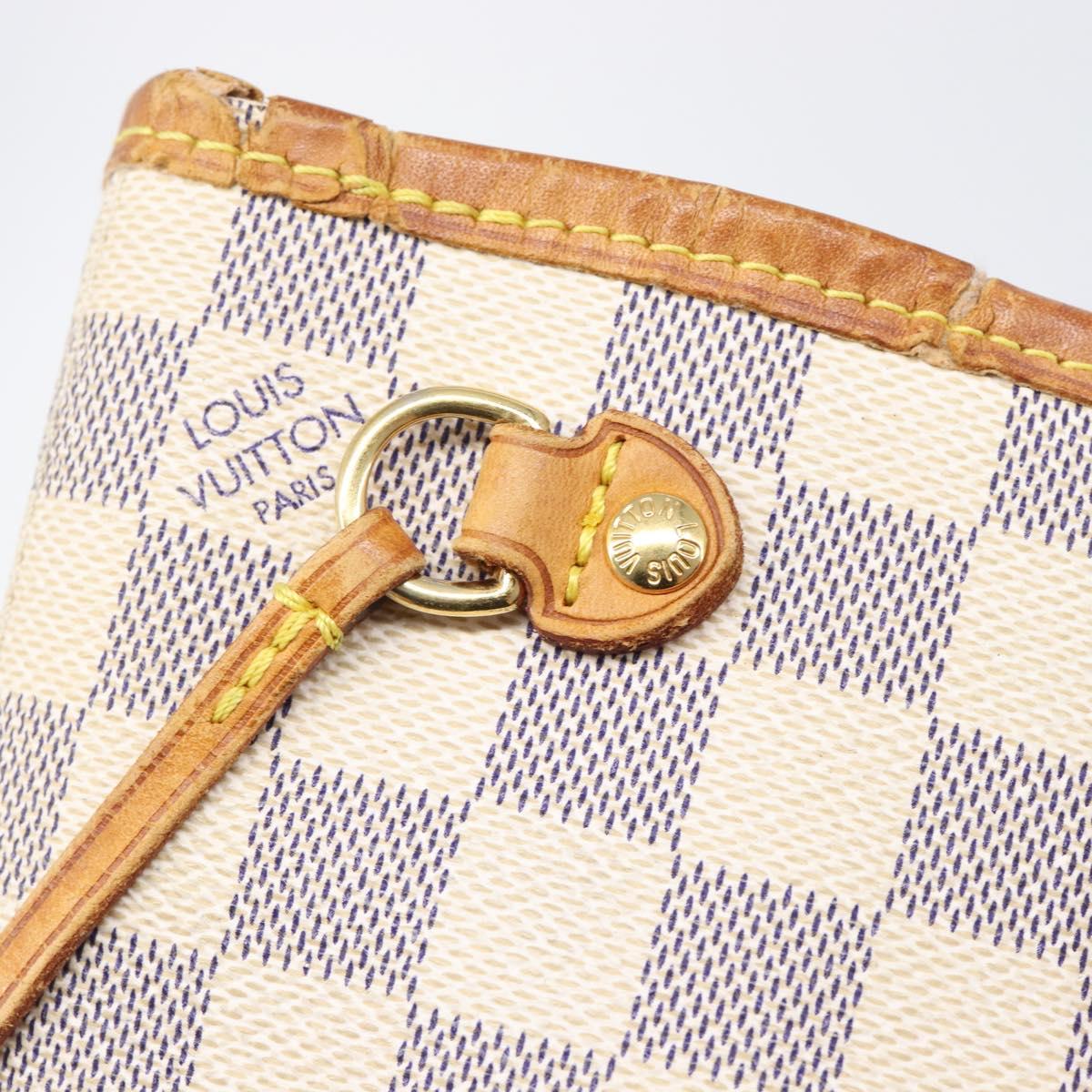 LOUIS VUITTON Damier Azur Neverfull PM Tote Bag N41362 LV Auth ep15839