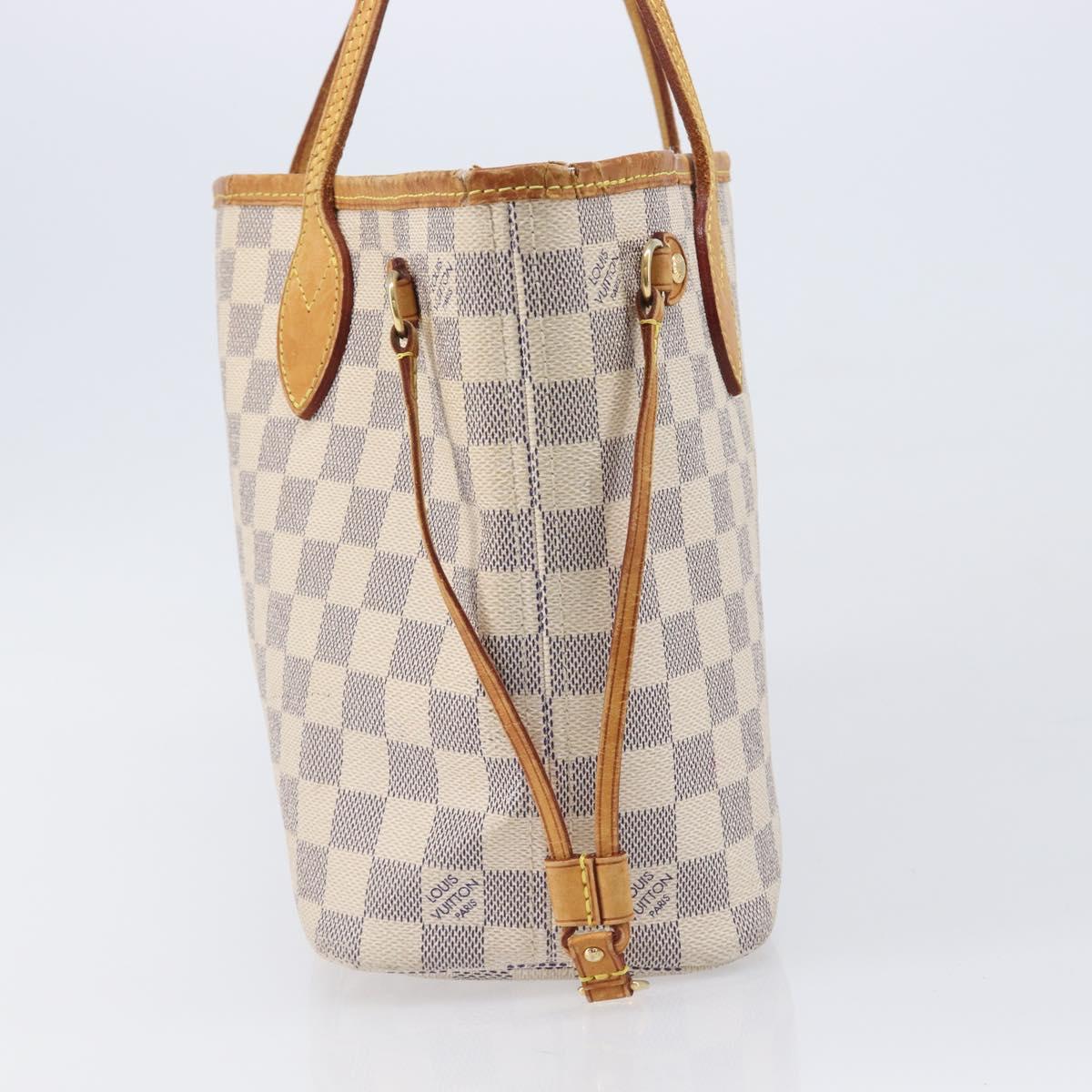 LOUIS VUITTON Damier Azur Neverfull PM Tote Bag N41362 LV Auth ep15839