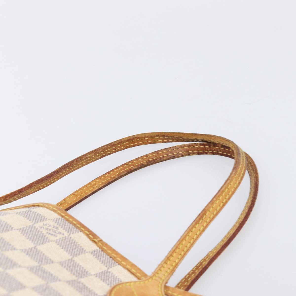 LOUIS VUITTON Damier Azur Neverfull PM Tote Bag N41362 LV Auth ep15839