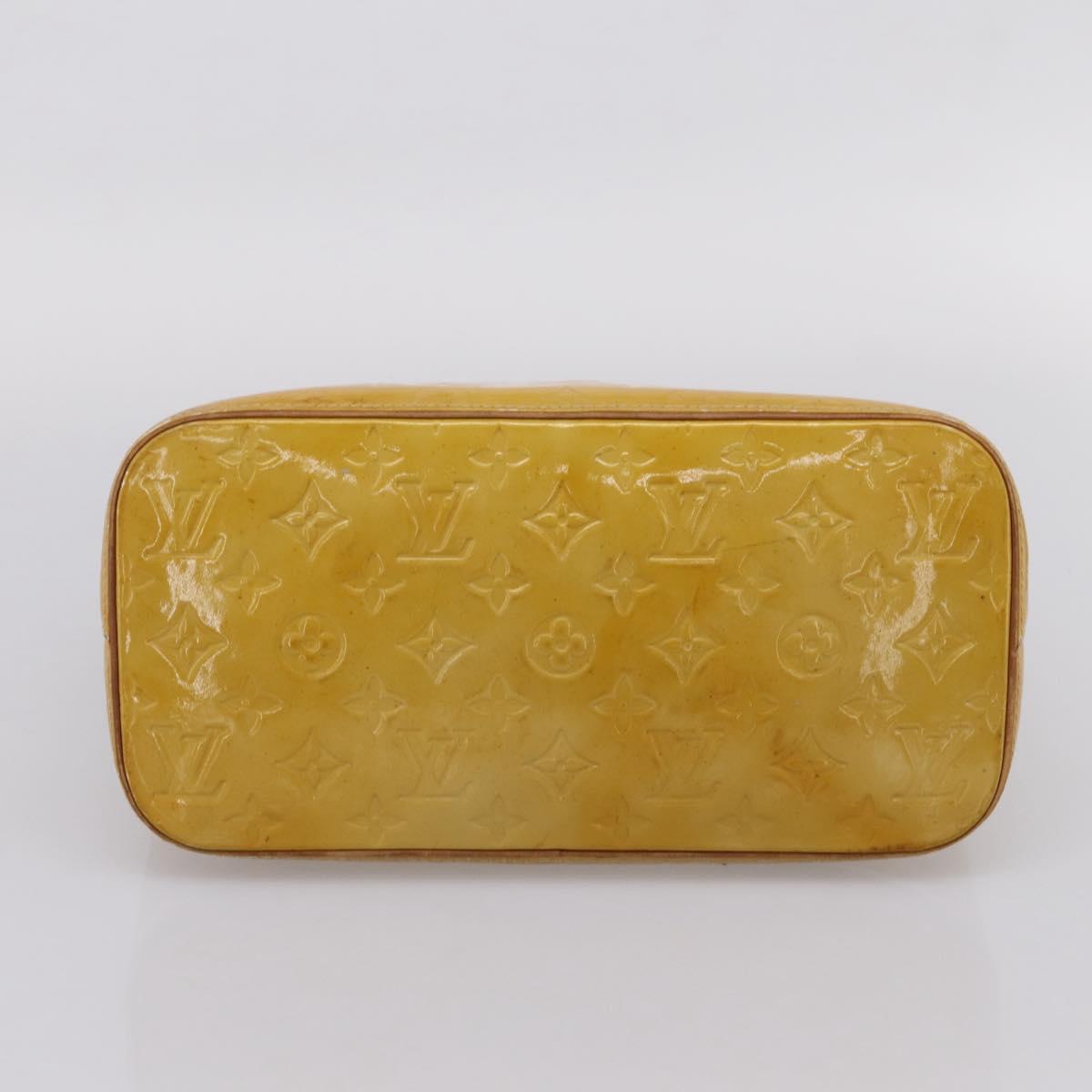 LOUIS VUITTON Monogram Vernis Houston Hand Bag Beige M91004 LV Auth ep15845