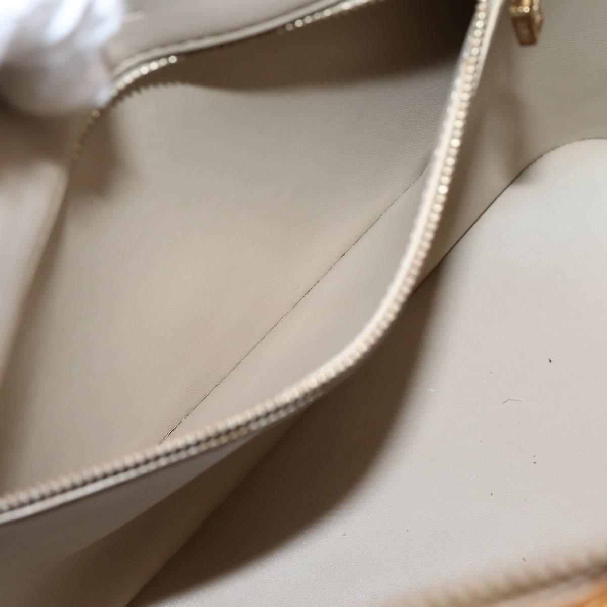 LOUIS VUITTON Monogram Vernis Houston Hand Bag Beige M91004 LV Auth ep15845
