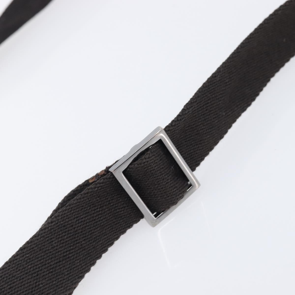 GUCCI GG Canvas Shoulder Bag Black Silver 27639 Auth ep15846