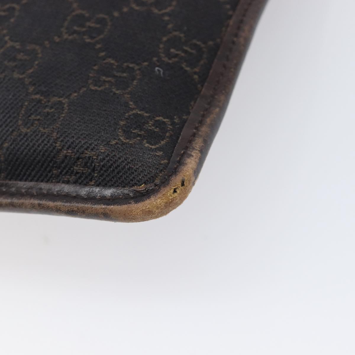 GUCCI GG Canvas Shoulder Bag Black Silver 27639 Auth ep15846
