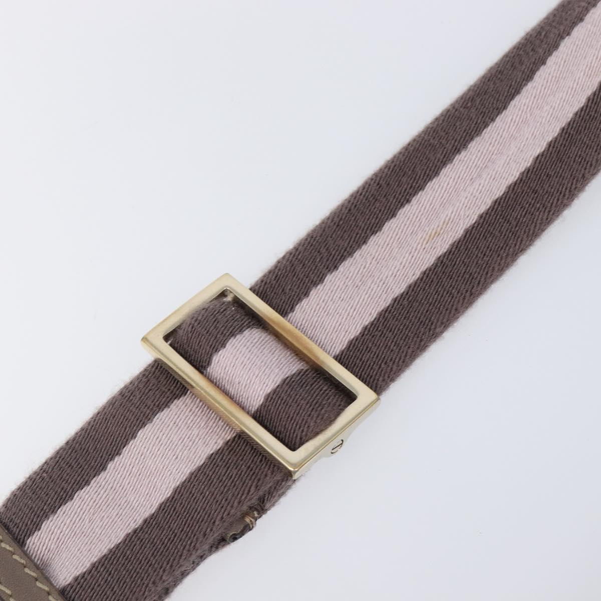 GUCCI GG Canvas Sherry Line Shoulder Bag Beige Gold 181092 Auth ep15849
