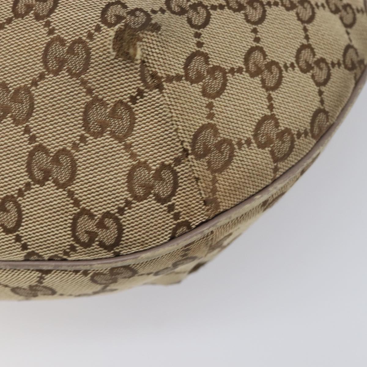 GUCCI GG Canvas Sherry Line Shoulder Bag Beige Gold 181092 Auth ep15849