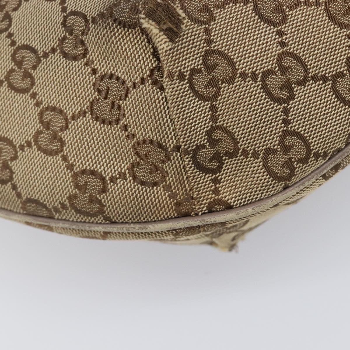 GUCCI GG Canvas Sherry Line Shoulder Bag Beige Gold 181092 Auth ep15849