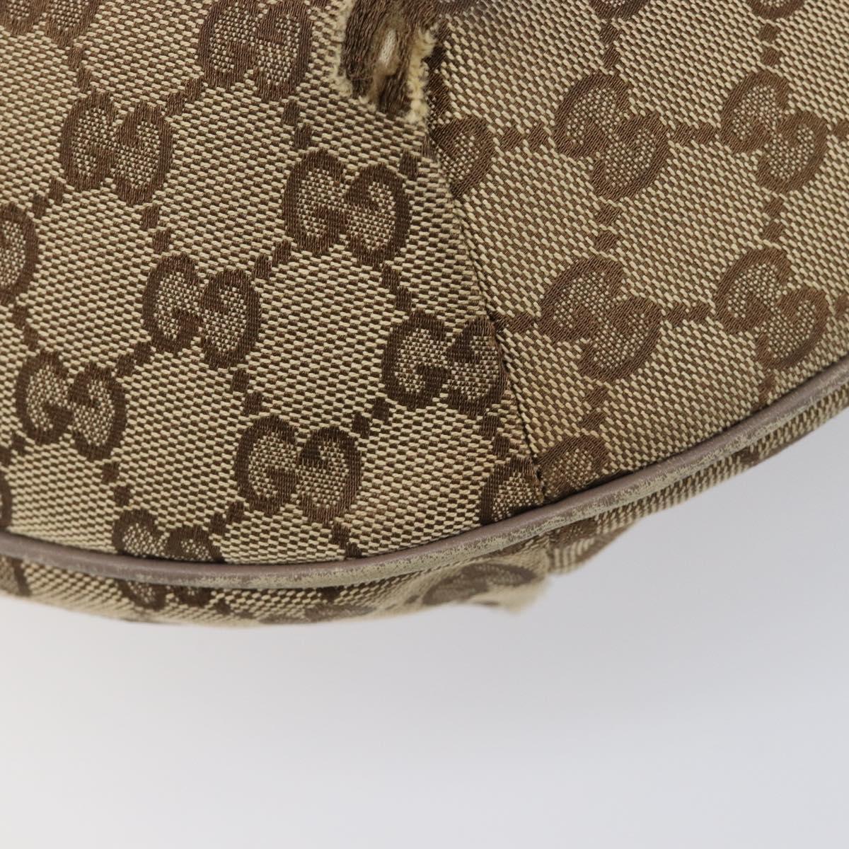 GUCCI GG Canvas Sherry Line Shoulder Bag Beige Gold 181092 Auth ep15849