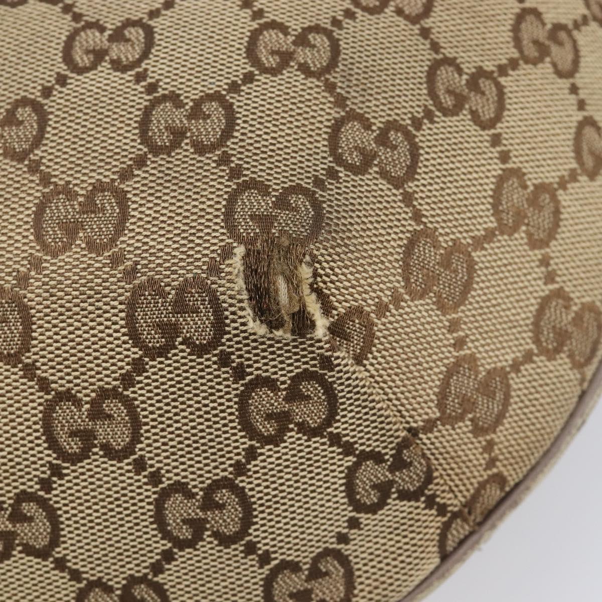 GUCCI GG Canvas Sherry Line Shoulder Bag Beige Gold 181092 Auth ep15849