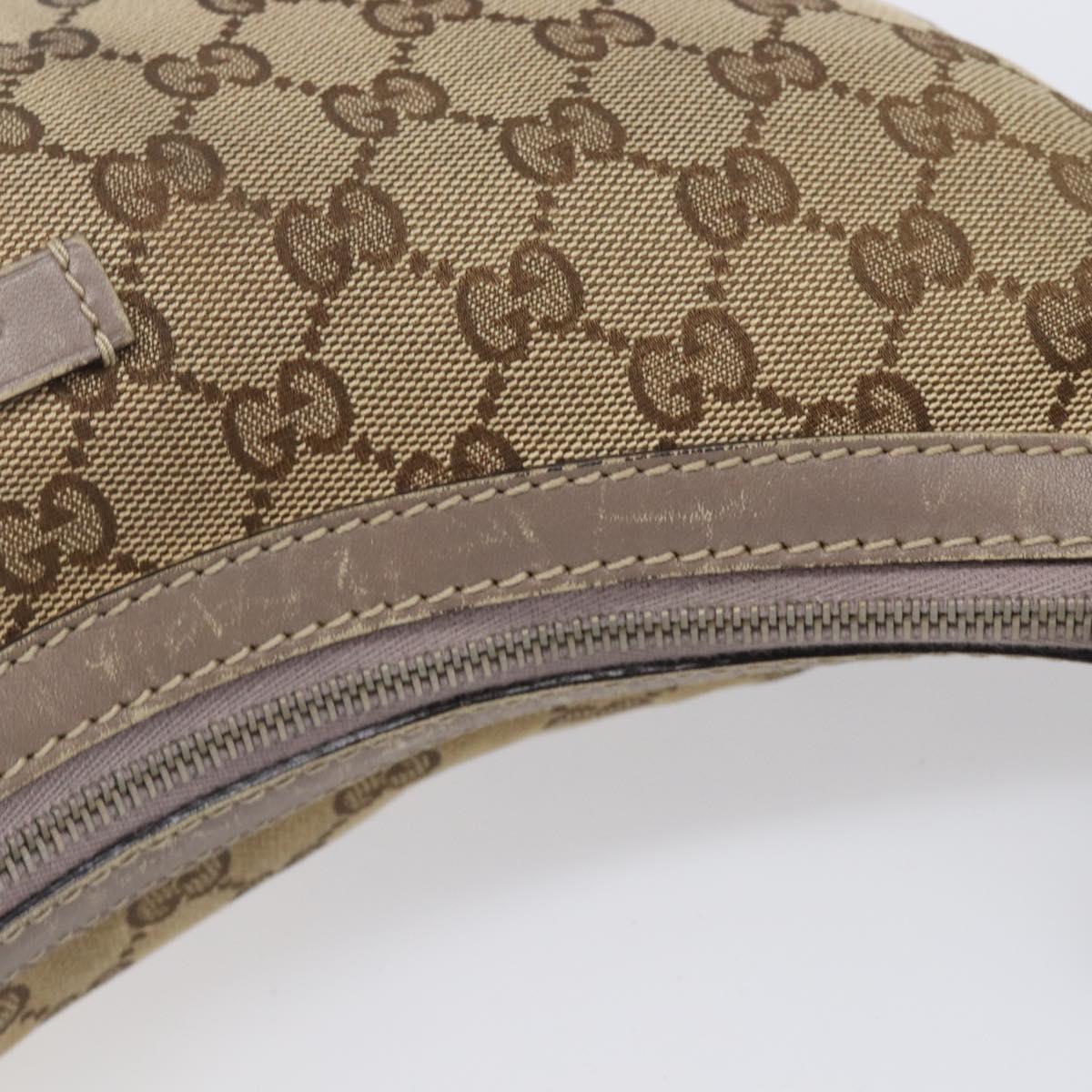 GUCCI GG Canvas Sherry Line Shoulder Bag Beige Gold 181092 Auth ep15849