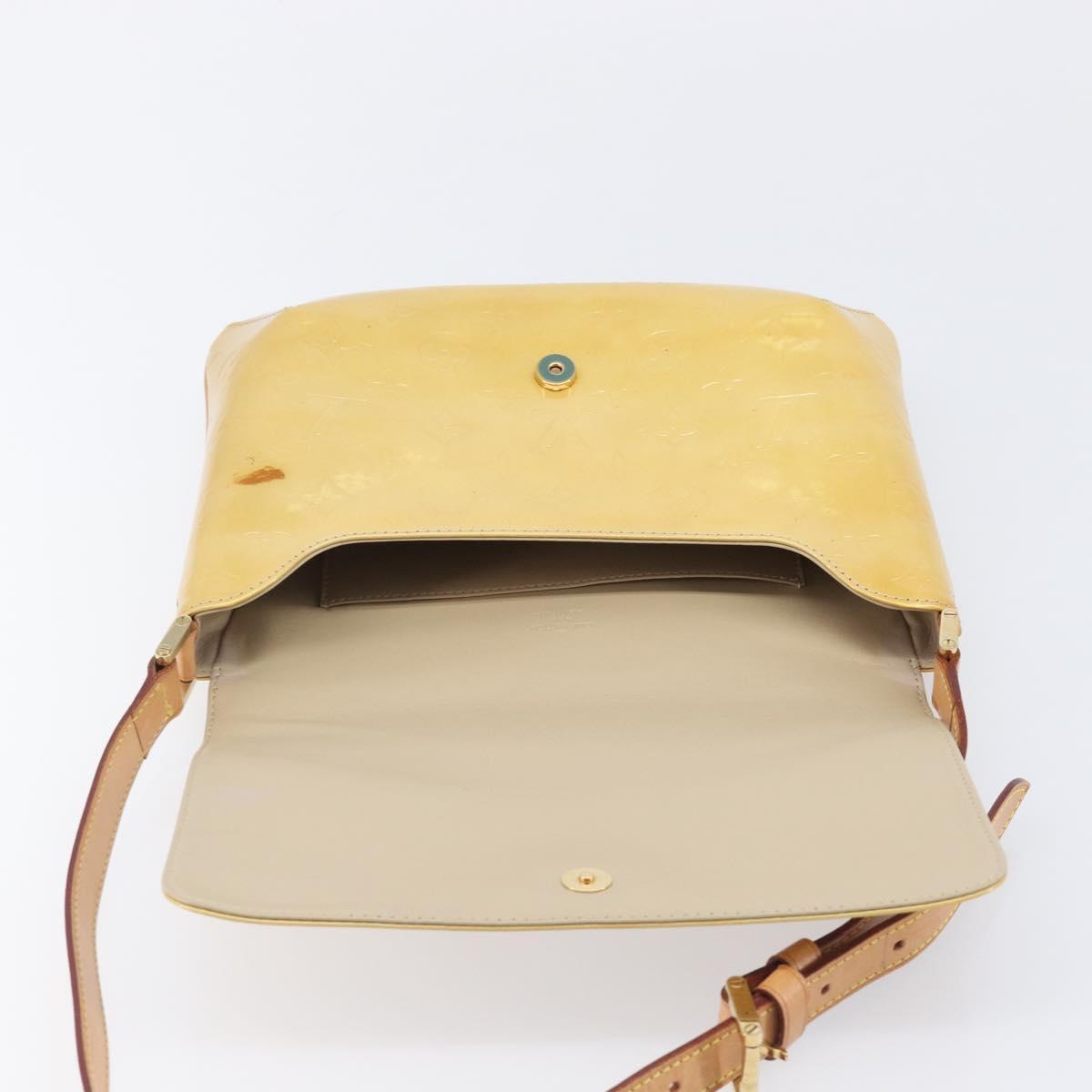 LOUIS VUITTON Monogram Vernis Thompson Street Bag Beige M91301 LV Auth ep15853A