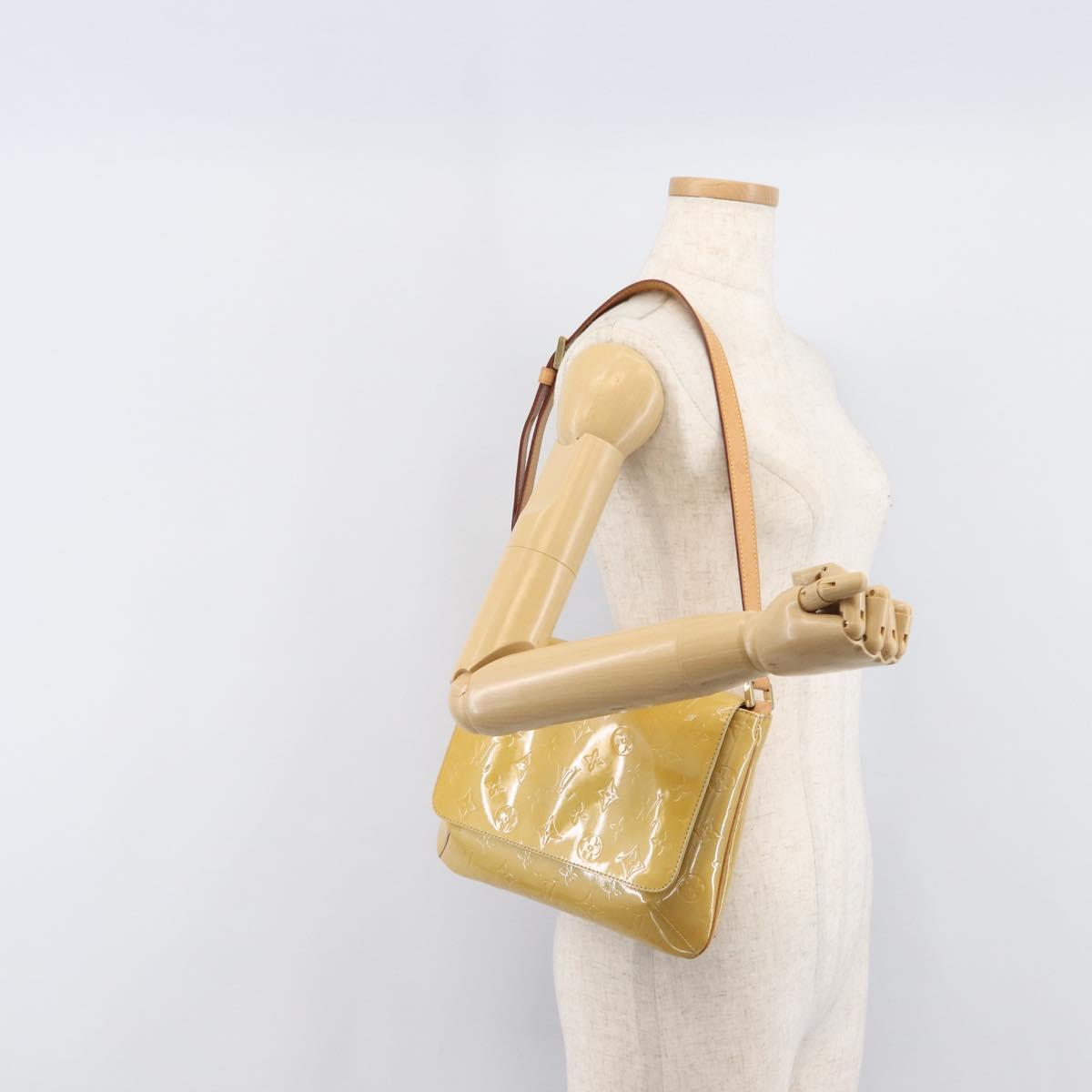 LOUIS VUITTON Monogram Vernis Thompson Street Bag Beige M91301 LV Auth ep15853A