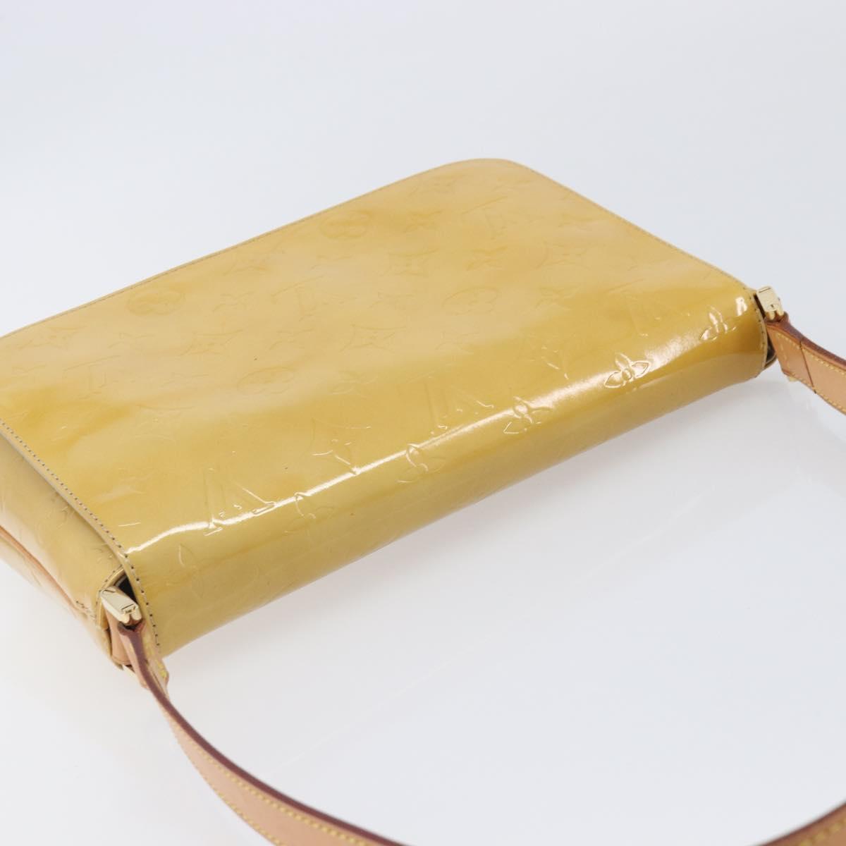 LOUIS VUITTON Monogram Vernis Thompson Street Bag Beige M91301 LV Auth ep15853A