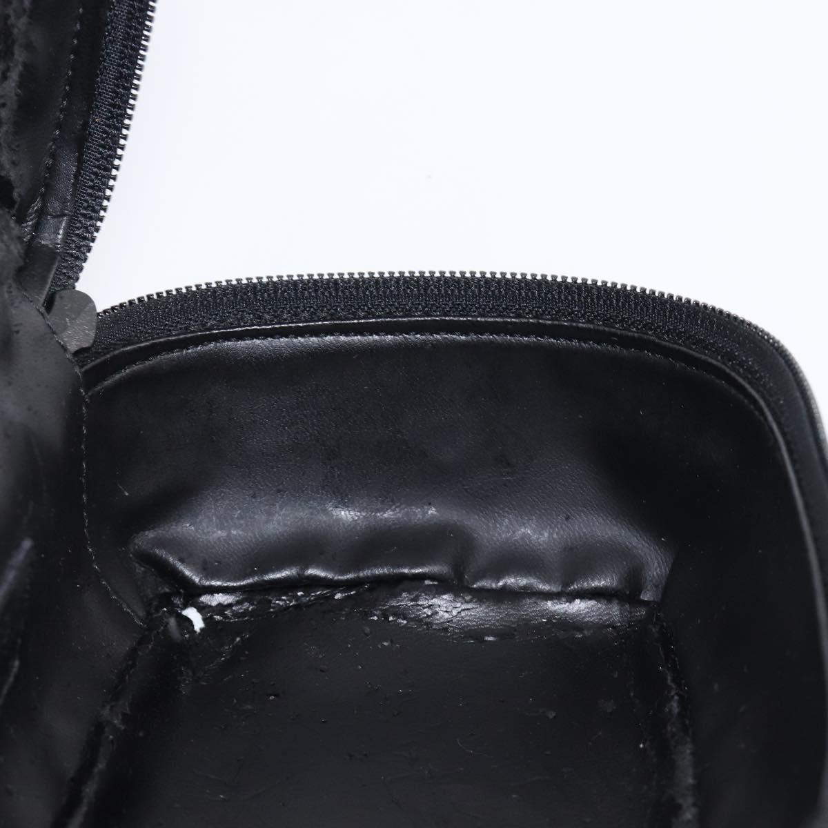 GUCCI Horsebit Vanity Bag Hand Bag Suede Black Silver 032 1705 0141 Auth ep15860