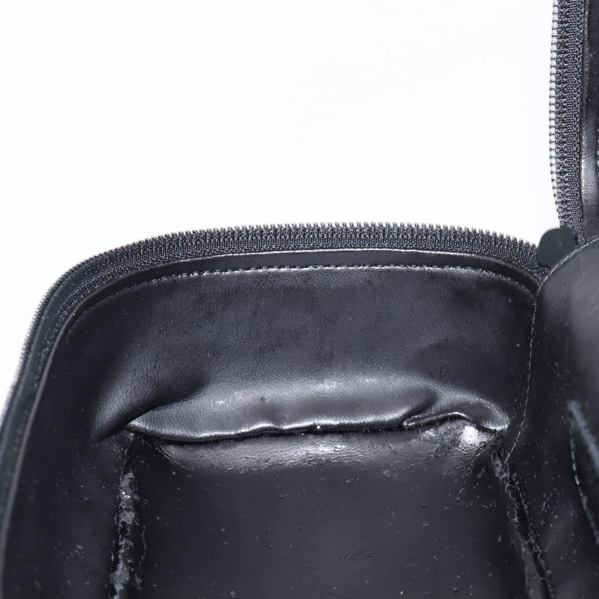 GUCCI Horsebit Vanity Bag Hand Bag Suede Black Silver 032 1705 0141 Auth ep15860